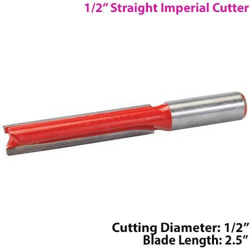 ½" SHANK ½" x 2 & ½" Tungsten Carbide Straight Router Bit Worktop Wood Cutter
