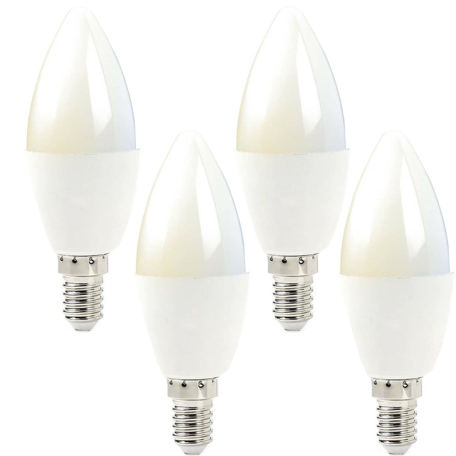 4x WiFi Change LED Light Bulb 4.5W E14 Warm Cool Mini Dimmable Lamp