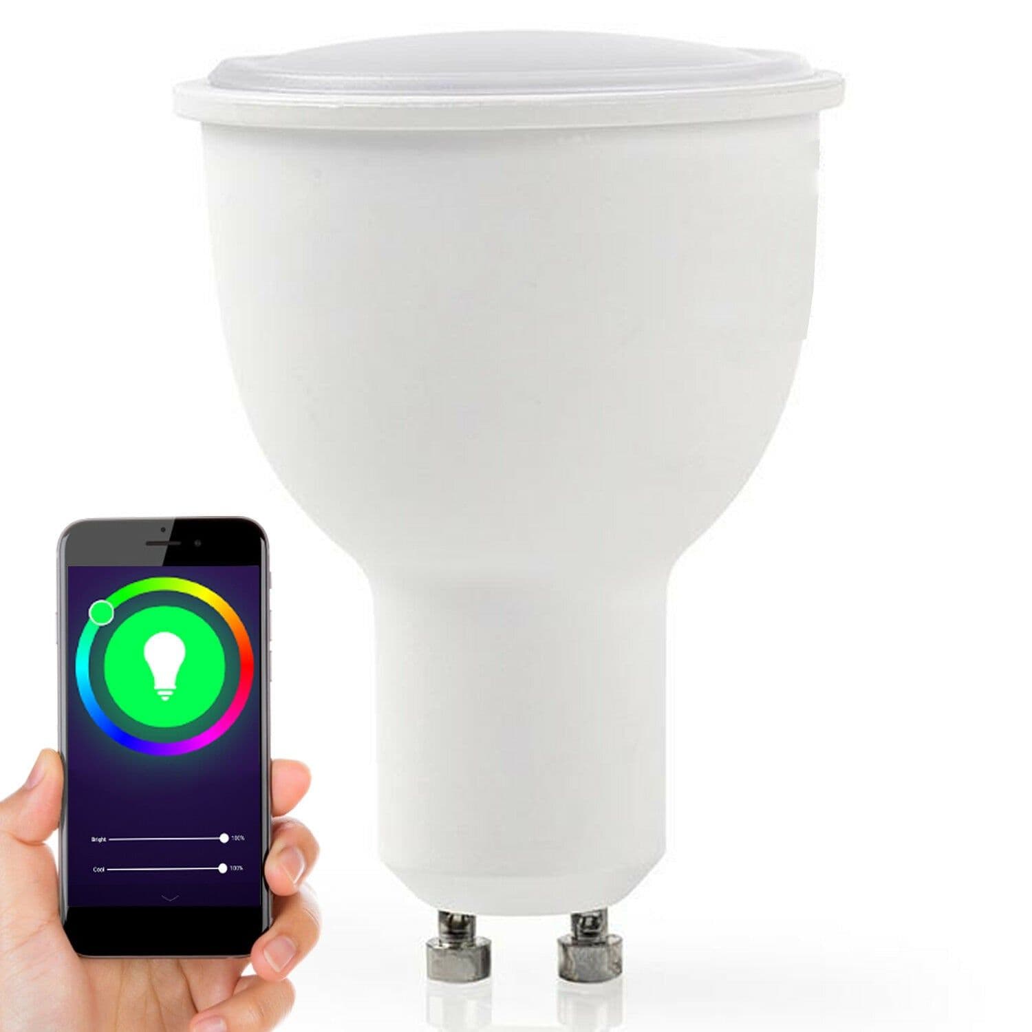 WiFi Changing LED Light Bulb 4.5W GU10 Full RGB SMART Dimmable Lamp