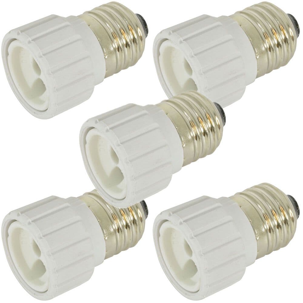 5x LED Spot Light Bulb Adapter E27 Edison Screw To Mini GU10 Bayonet Converter