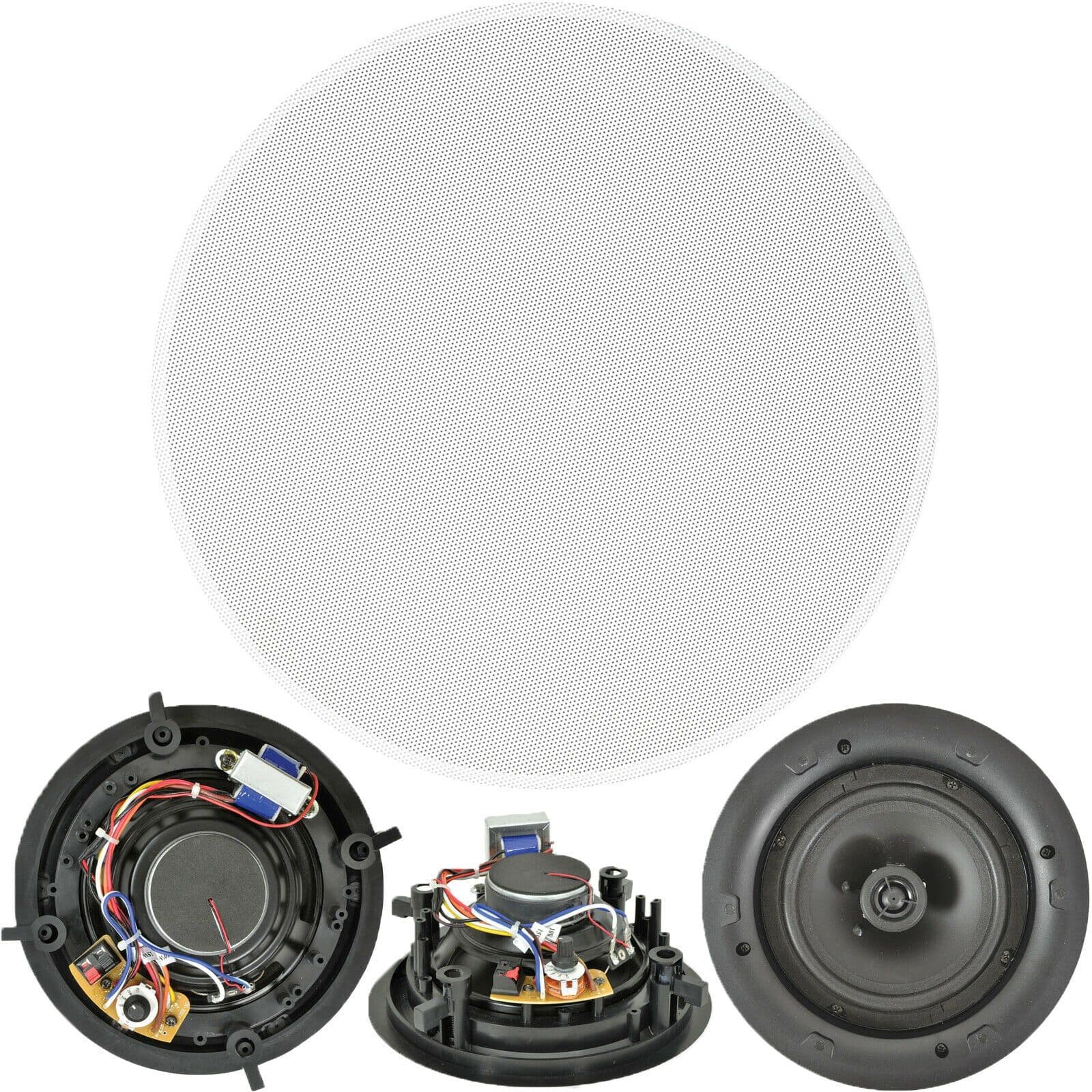 QUALITY 8" 120W 2 Way Low Profile Ceiling Speaker 100V 8Ohm Wall Mount Slim