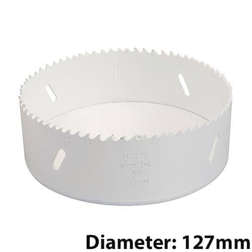 Bi Metal Core Drill Bits 127mm Diameter HSS STEEL Wood Hole Saw Worktop Cutters