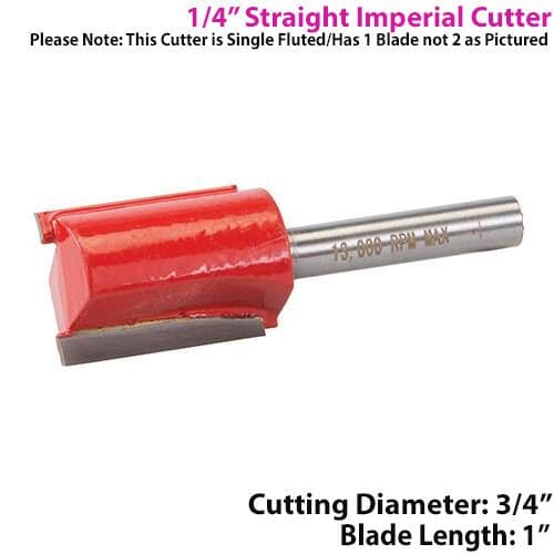 ¼" SHANK 3 4" x 1" Tungsten Carbide Straight Router Bit Worktop Wood Cutter