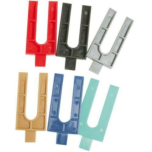 100 Pack 1mm to 6mm Plastic Packers Coded Cladding Glazing