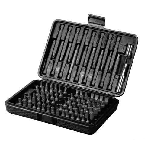 98 Piece Security Bit Set 1 4" Inch Hex Screwdriver Bit Holder Carry Case