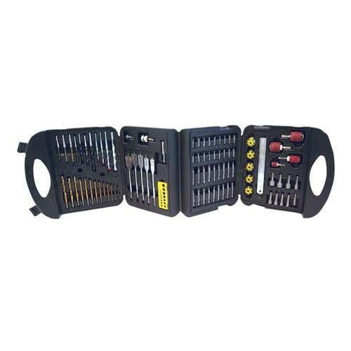 113 Piece Drill Set Masonry Wood Boring Driver Bits Sanding Drums