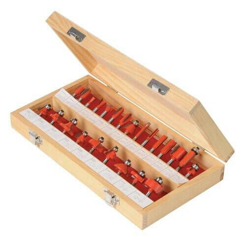 24 Piece 1 4" Inch TCT Router Bit Set Woodwork Cutting