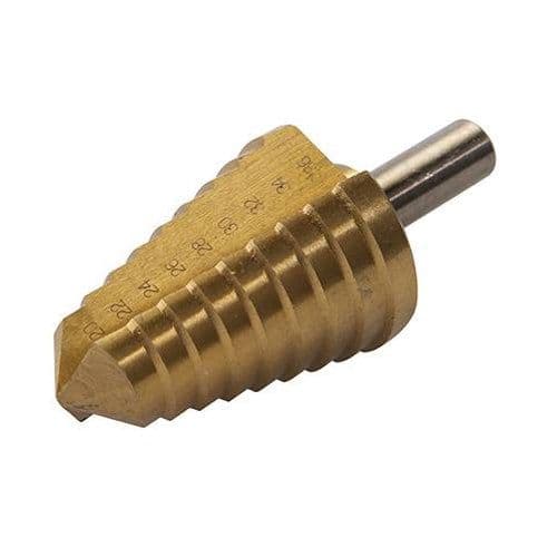 TITANIUM COATED 20 36mm Stepped Drill Bit 2mm Increments High Speed Hole Cutter