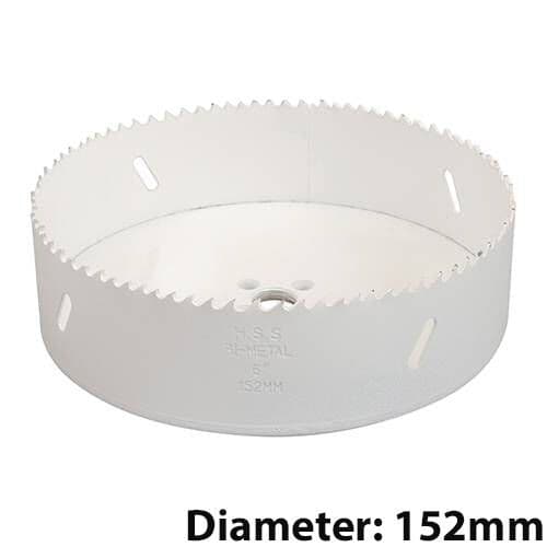 Bi Metal Core Drill Bits 152mm Diameter HSS STEEL Wood Hole Saw Worktop Cutters
