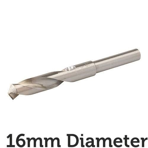 PRO 16mm Blacksmiths Drill Bit 12.5mm Shank Metal Milling Sheet Steel Aluminium