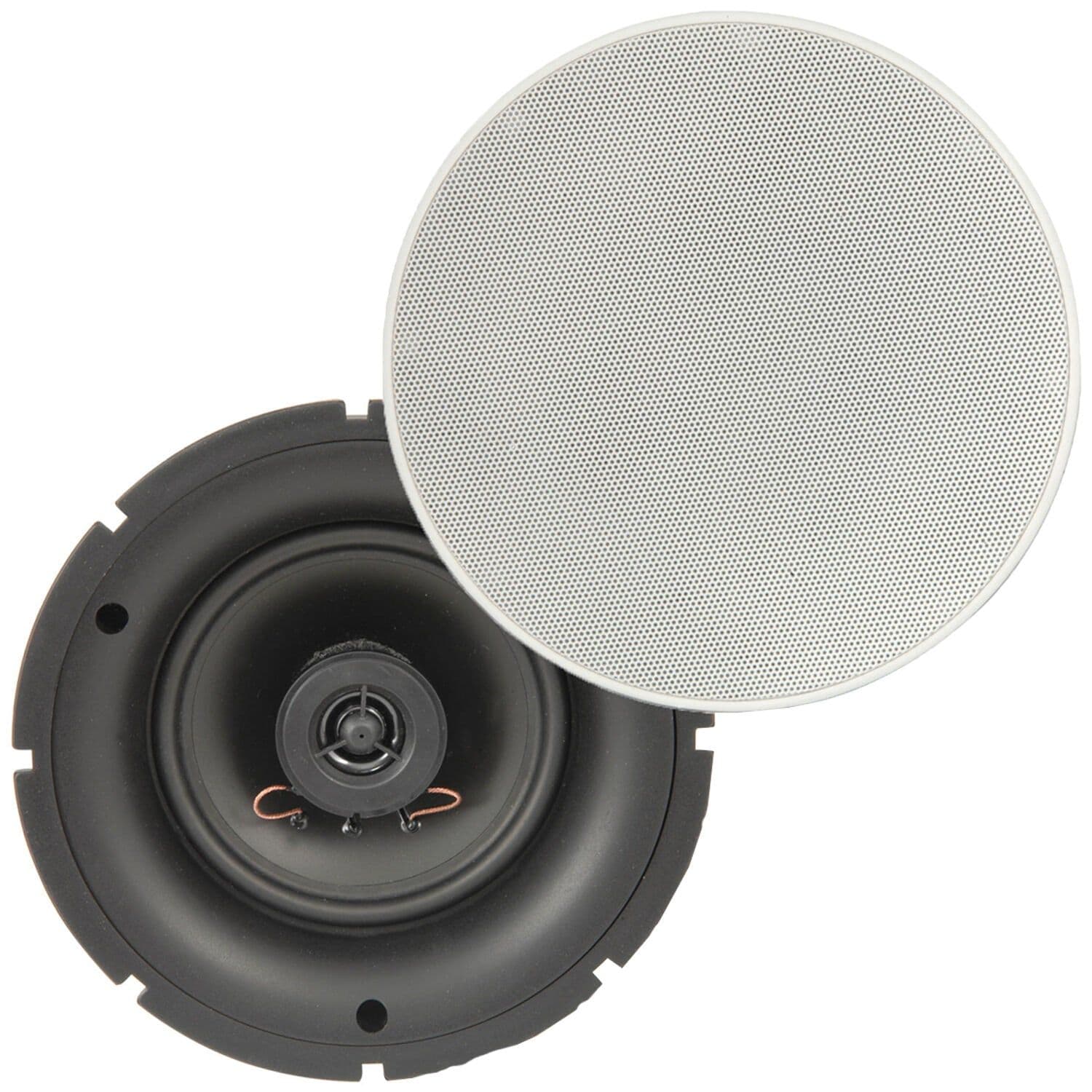 Pair 5.25" 8 OHM Low Profile Ceiling Speakers 2 Way Wall Mount Slim Line