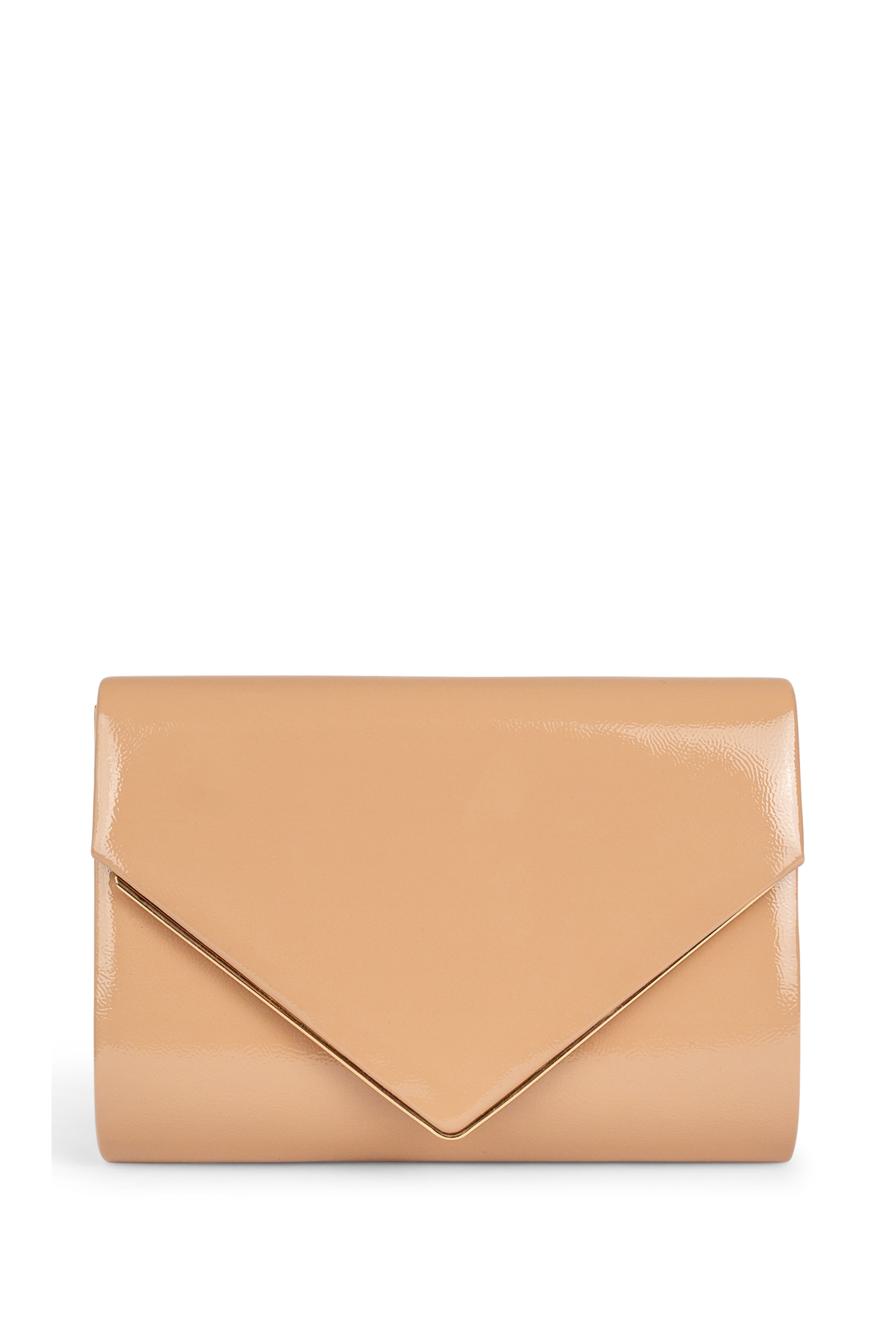 Patent 'Deirdre' envelope clutch bag