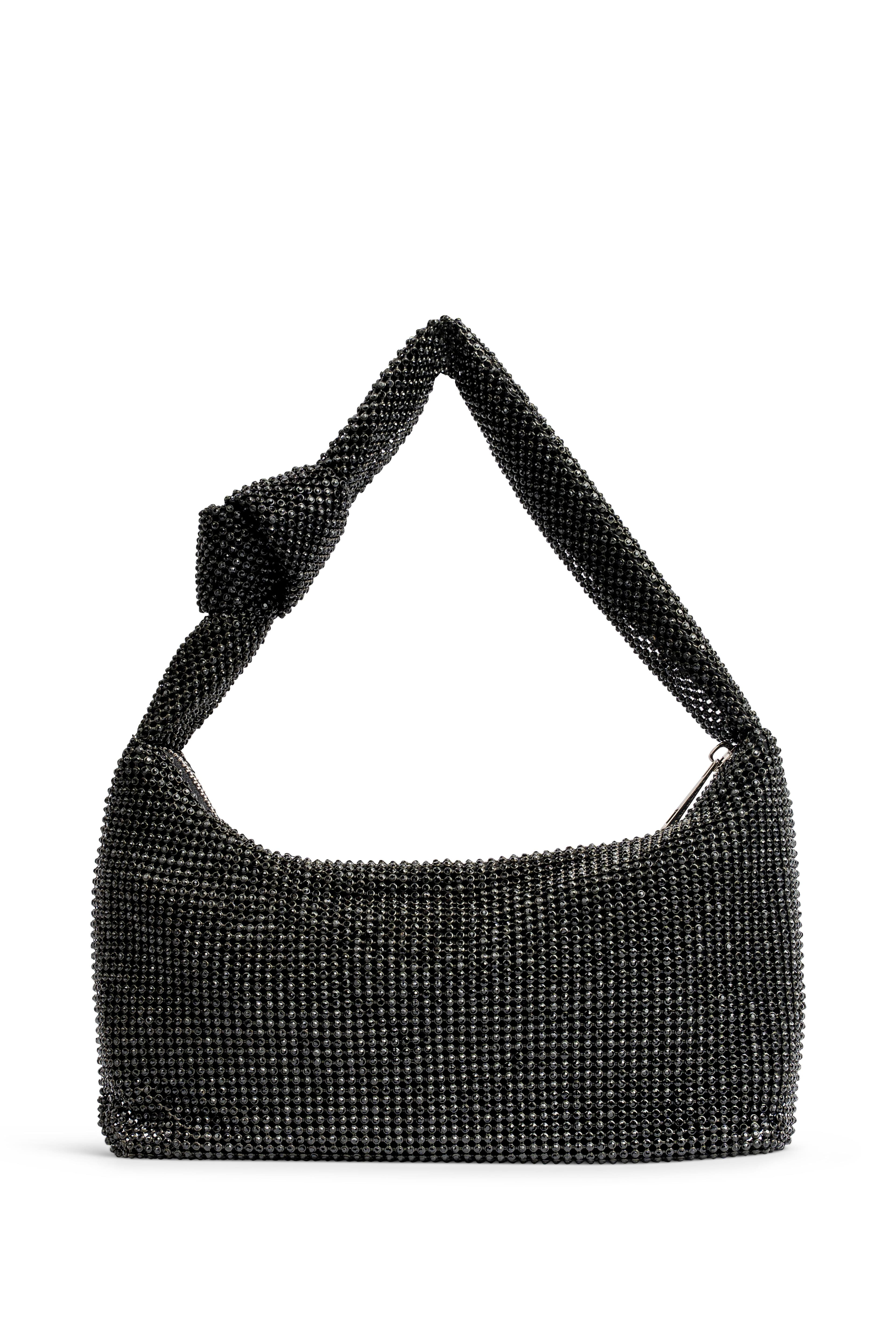 Diamante 'Danni' Mesh Top Handle Bag