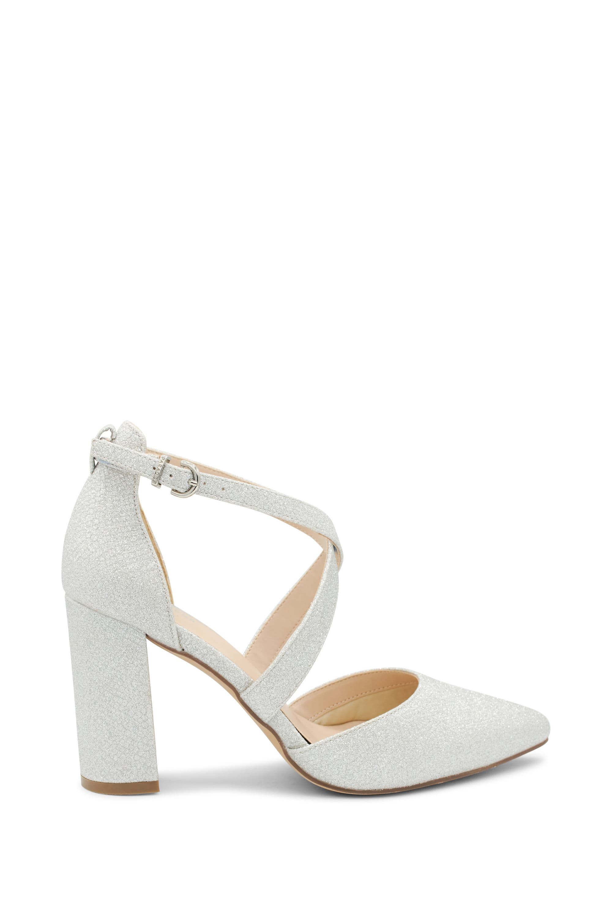 Paradox London Women's 'Rylee' High Heel Court shoe in Silver | Size: 3