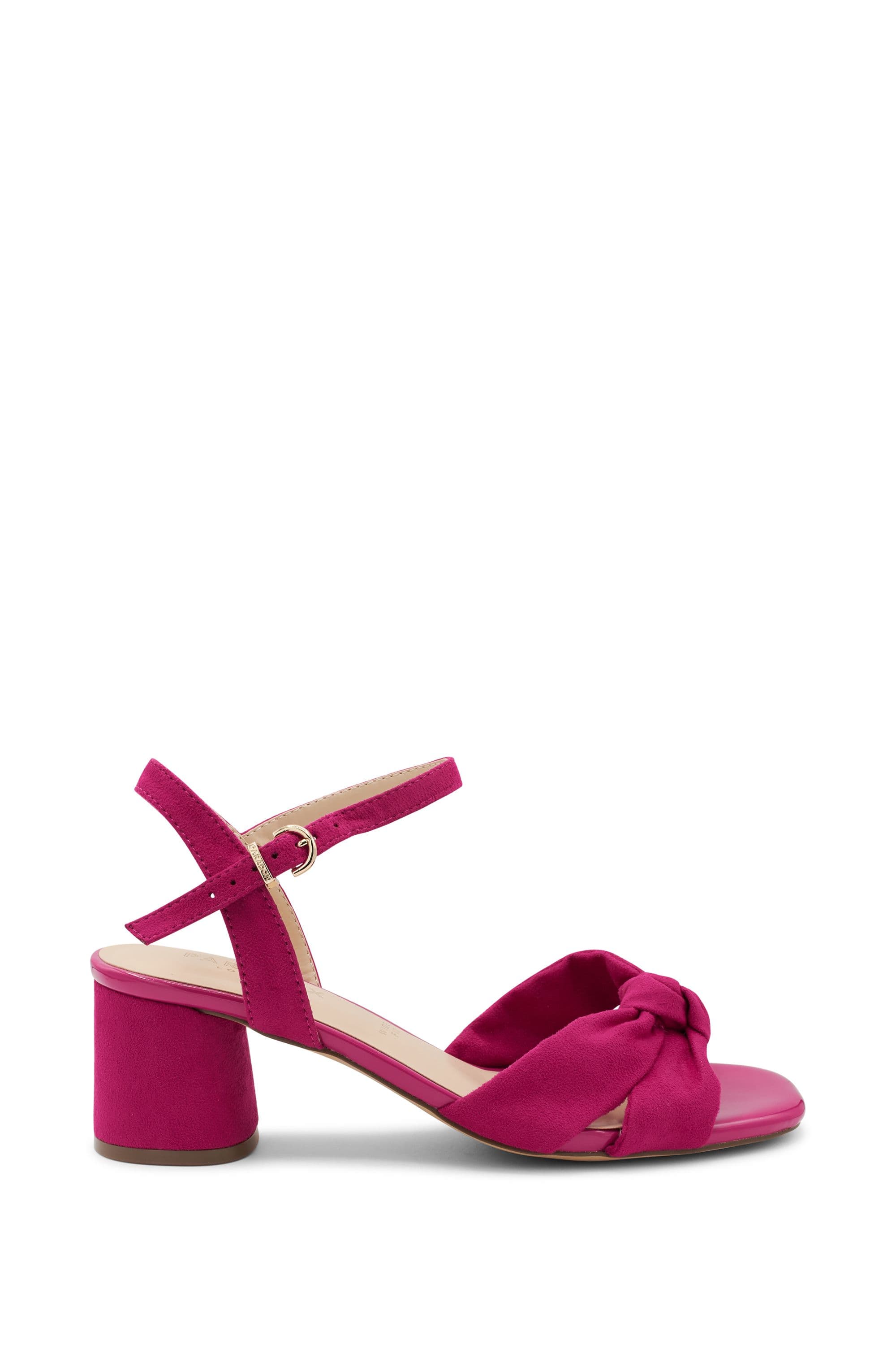 Paradox London Women's 'Nalani' Wide Fit Block Heel Sandal in Fuchsia | Size: 4