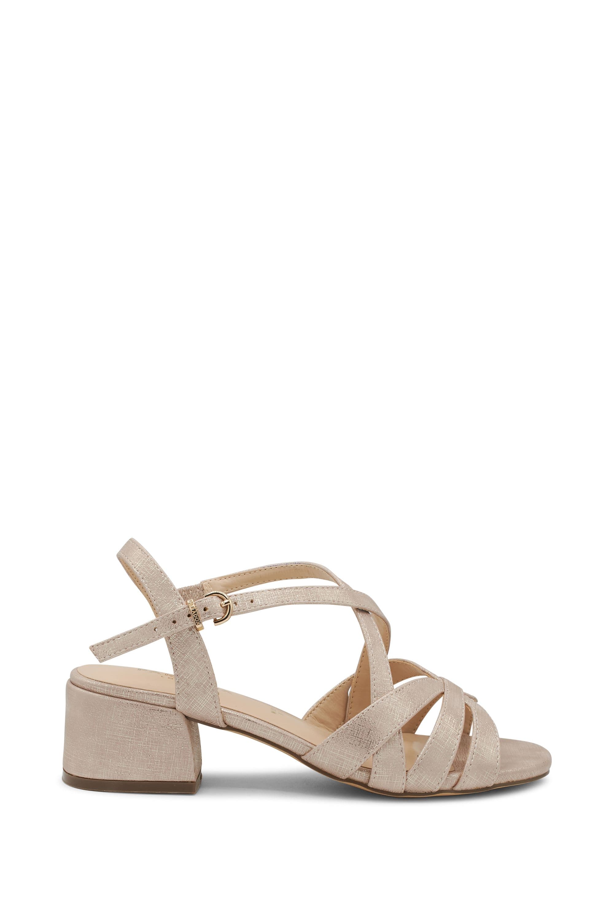 Paradox London Women's 'Nerissa' Wide Fit Block Heel Sandal in Nude | Size: 9