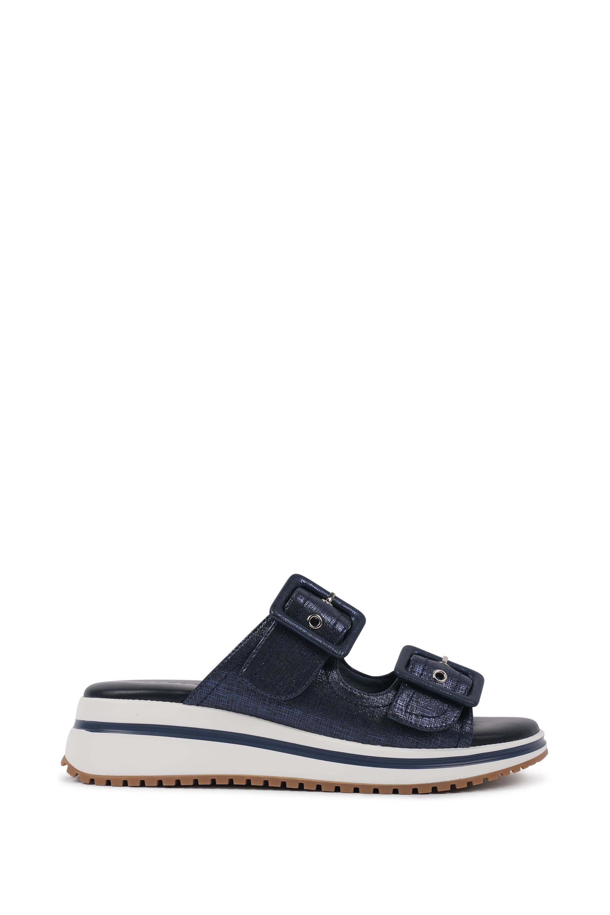 Paradox London Women's Voyage Comfort Mule Sandals in Navy | Size: 7