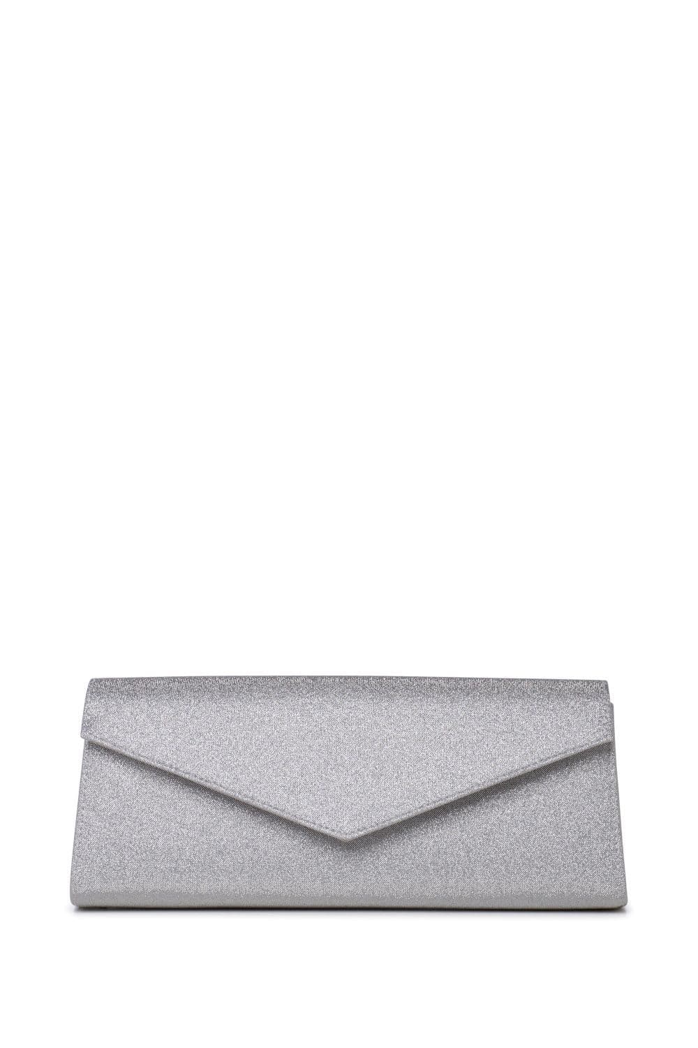 Paradox London Women's Glitter 'Daryna' Clutch Bag in Silver