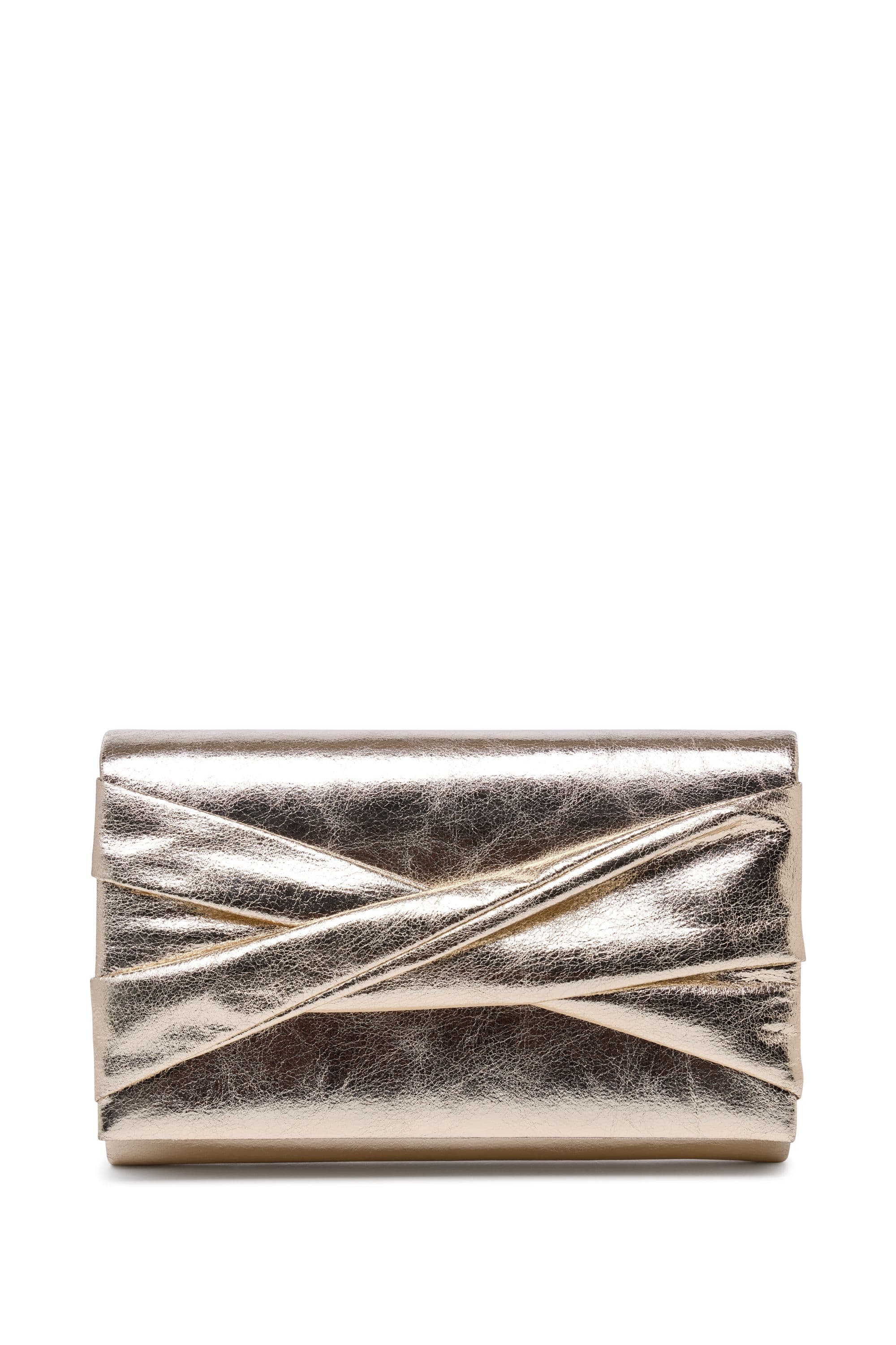 Paradox London Women's Glitter 'Deloria' Clutch Bag in Metallic Gold