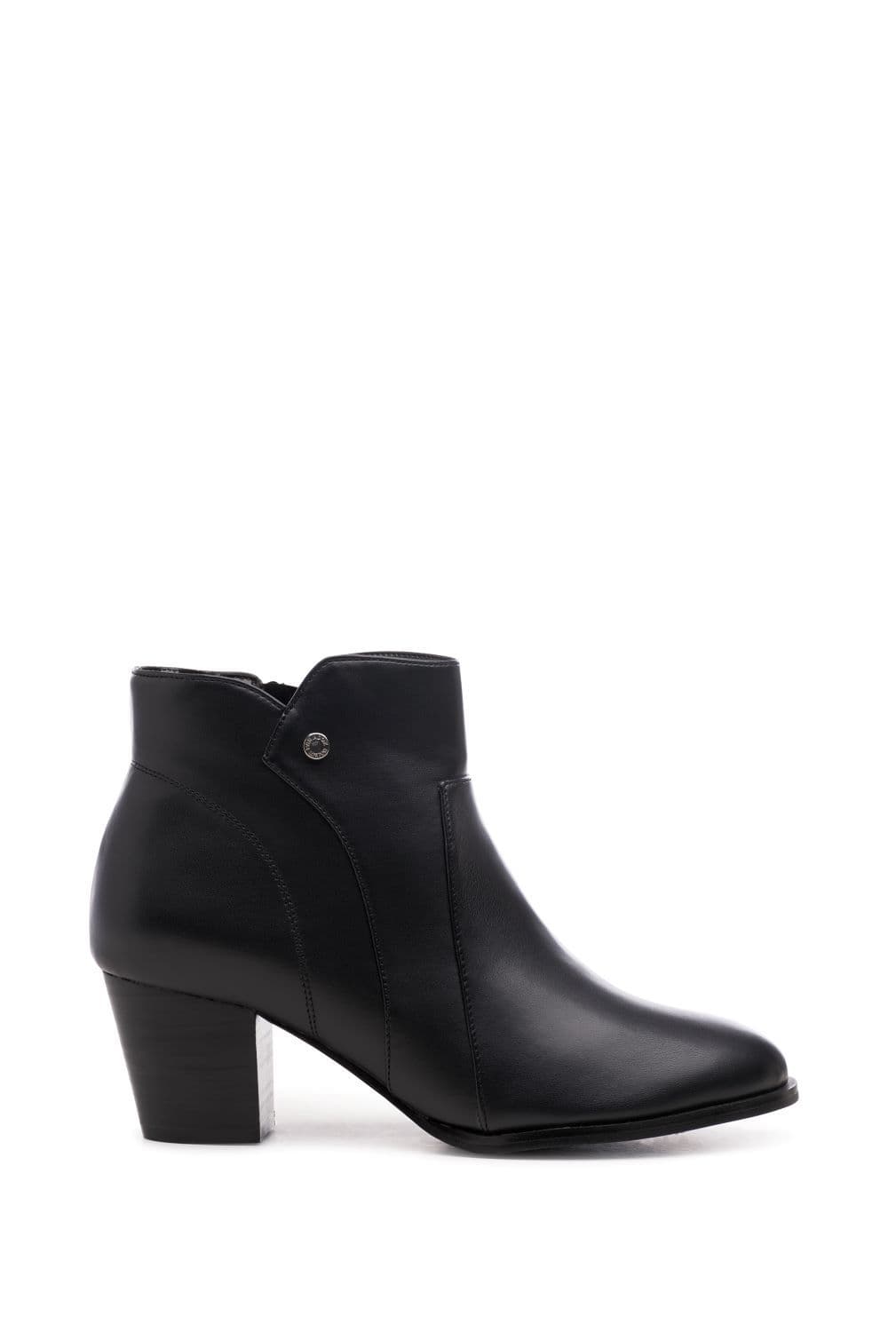 Paradox London Women's Belinda' Mid Block Heel Ankle Boot in Black | Size: 9E