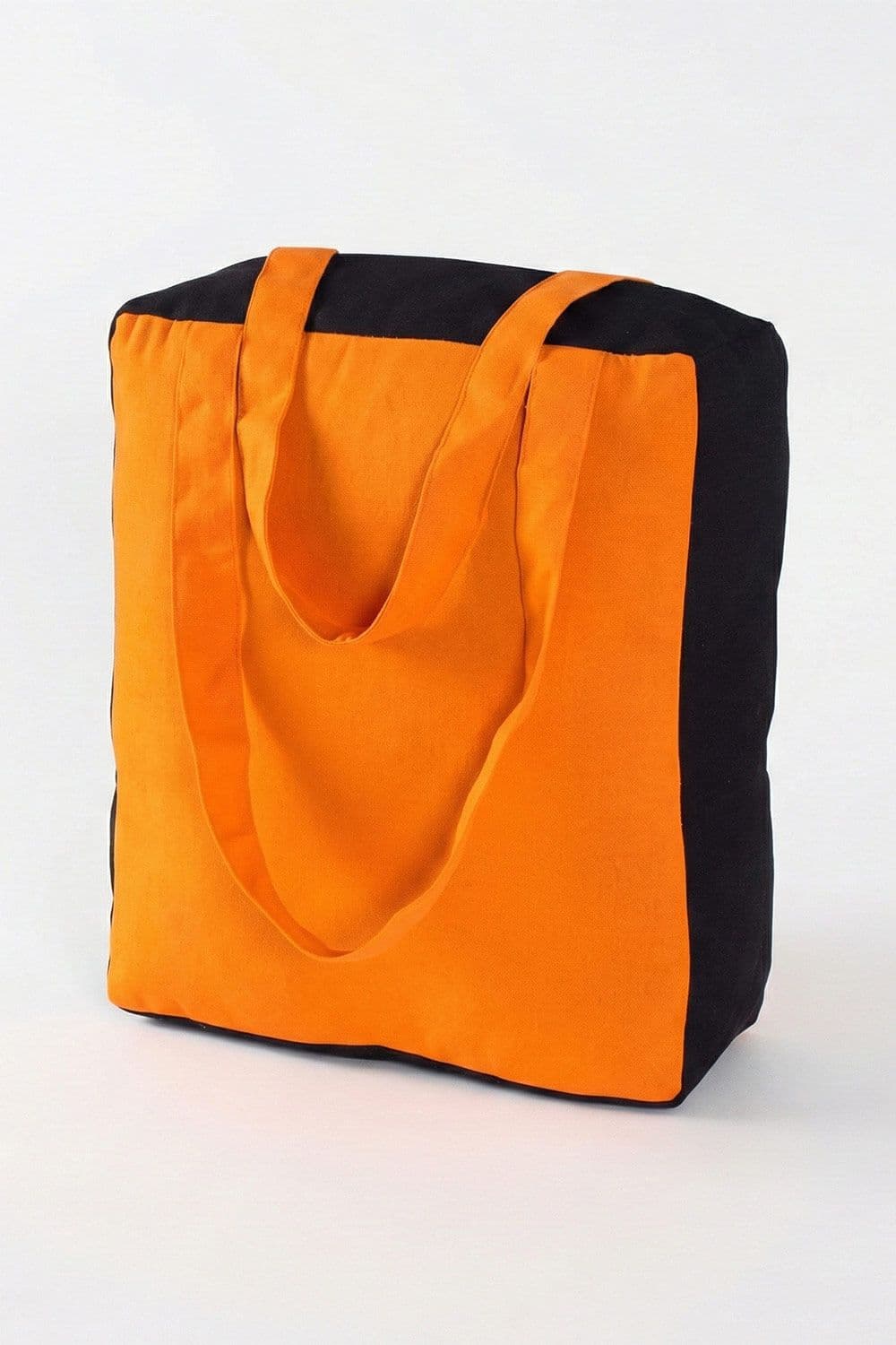 Cotton Solid Orange Design Shopping Bag 27 x 32 x 11 cm
