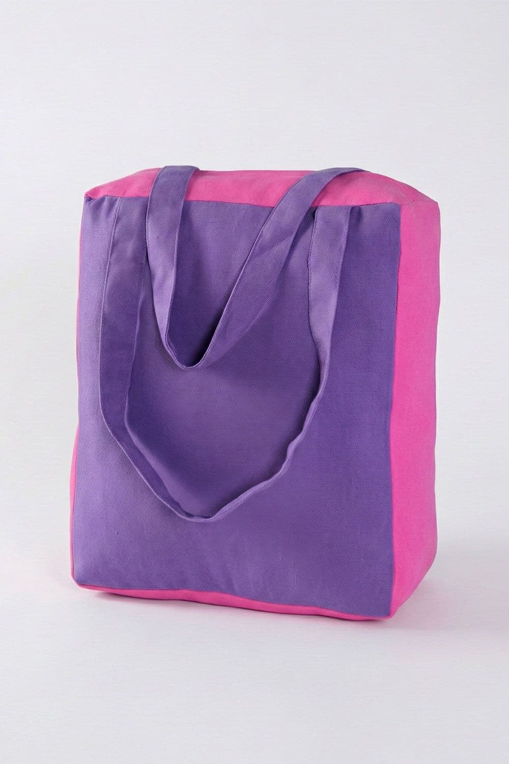 Cotton Solid Pink Design Shopping Bag 27 x 32 x 11 cm
