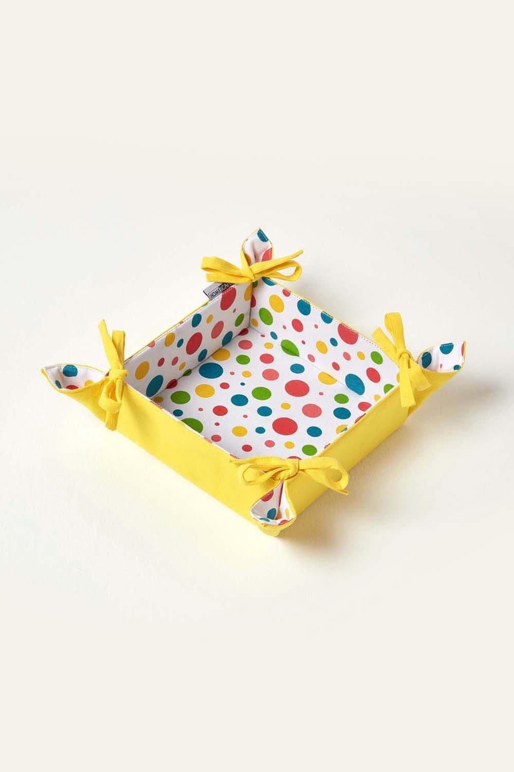 Polka Dot Reversible Bread Basket