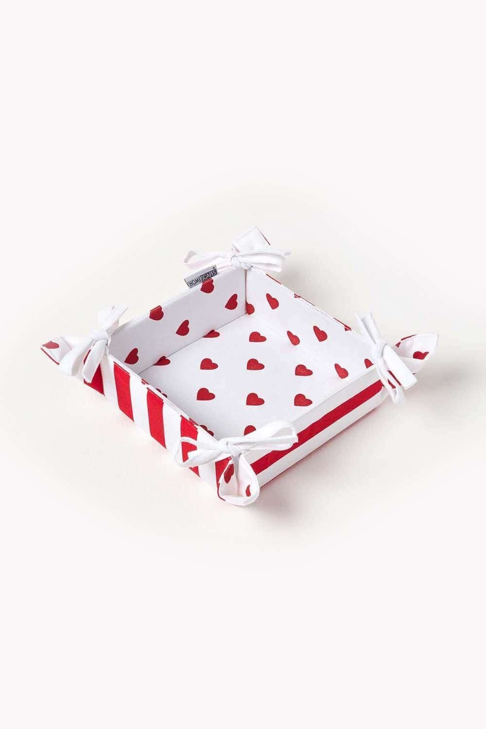 Hearts Reversible Bread Basket