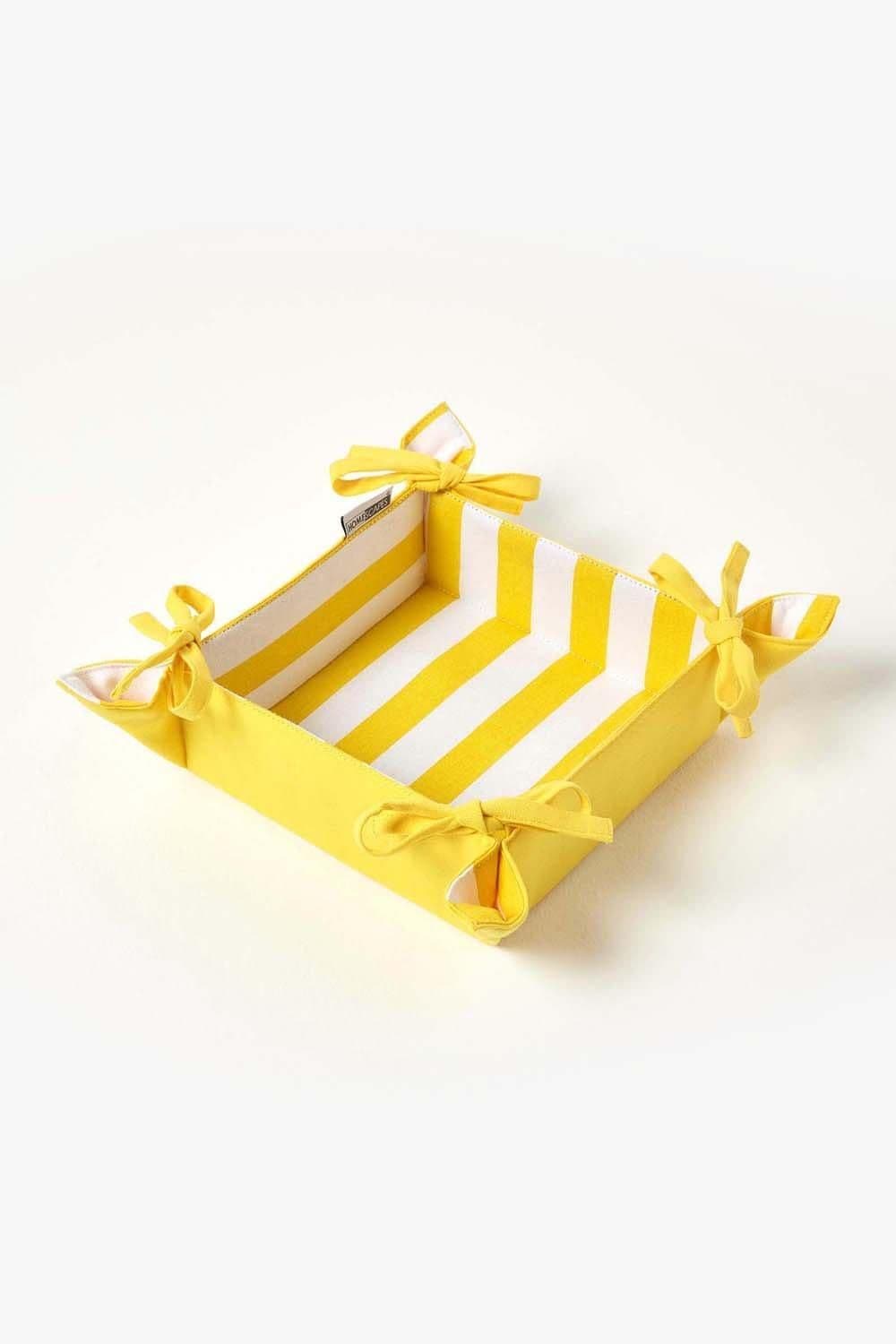 Striped Reversible Bread Basket