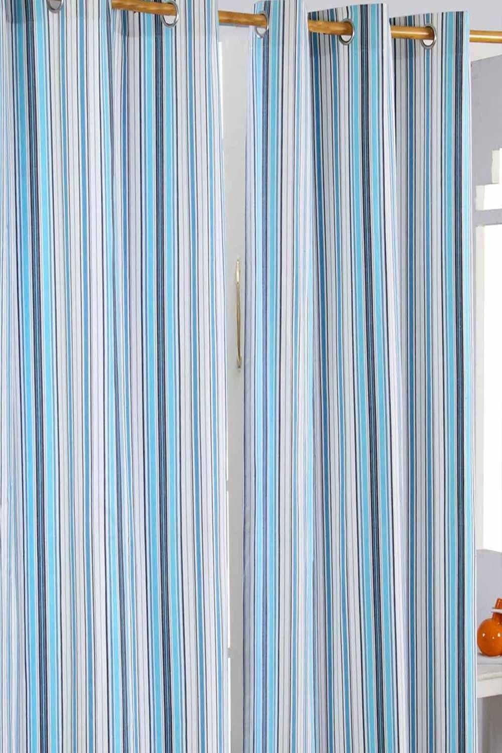 England Stripes Ready Made Curtain Pair