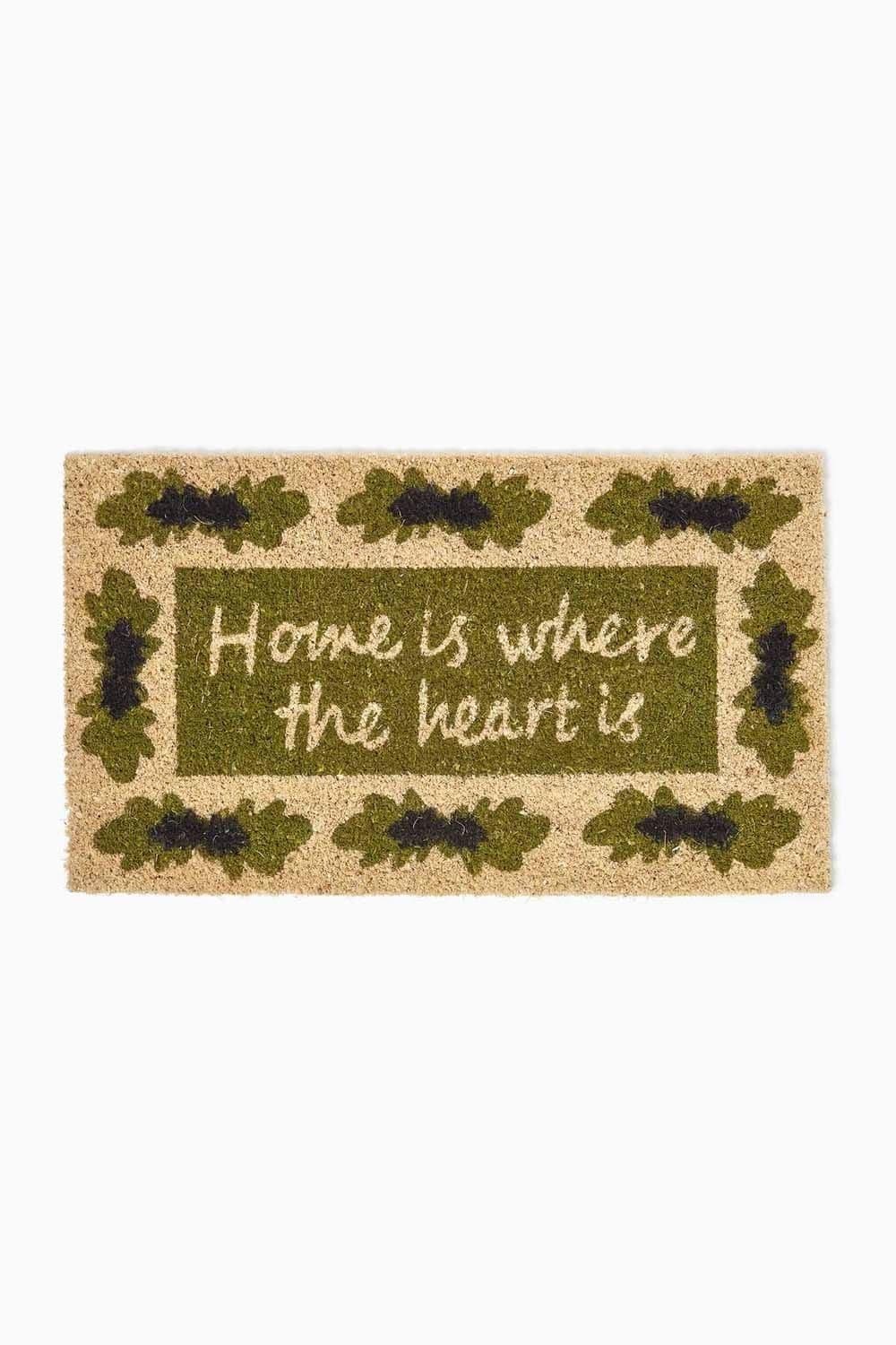 Home Is Where Heart Is Coir Doormat