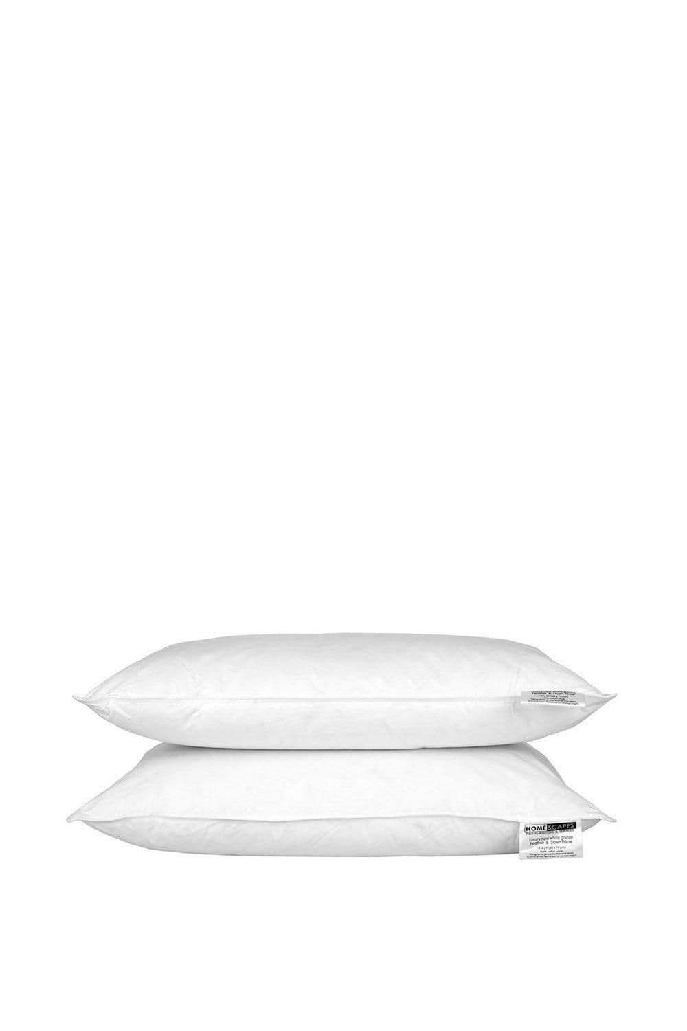 Goose Feather Down Pillow Pair