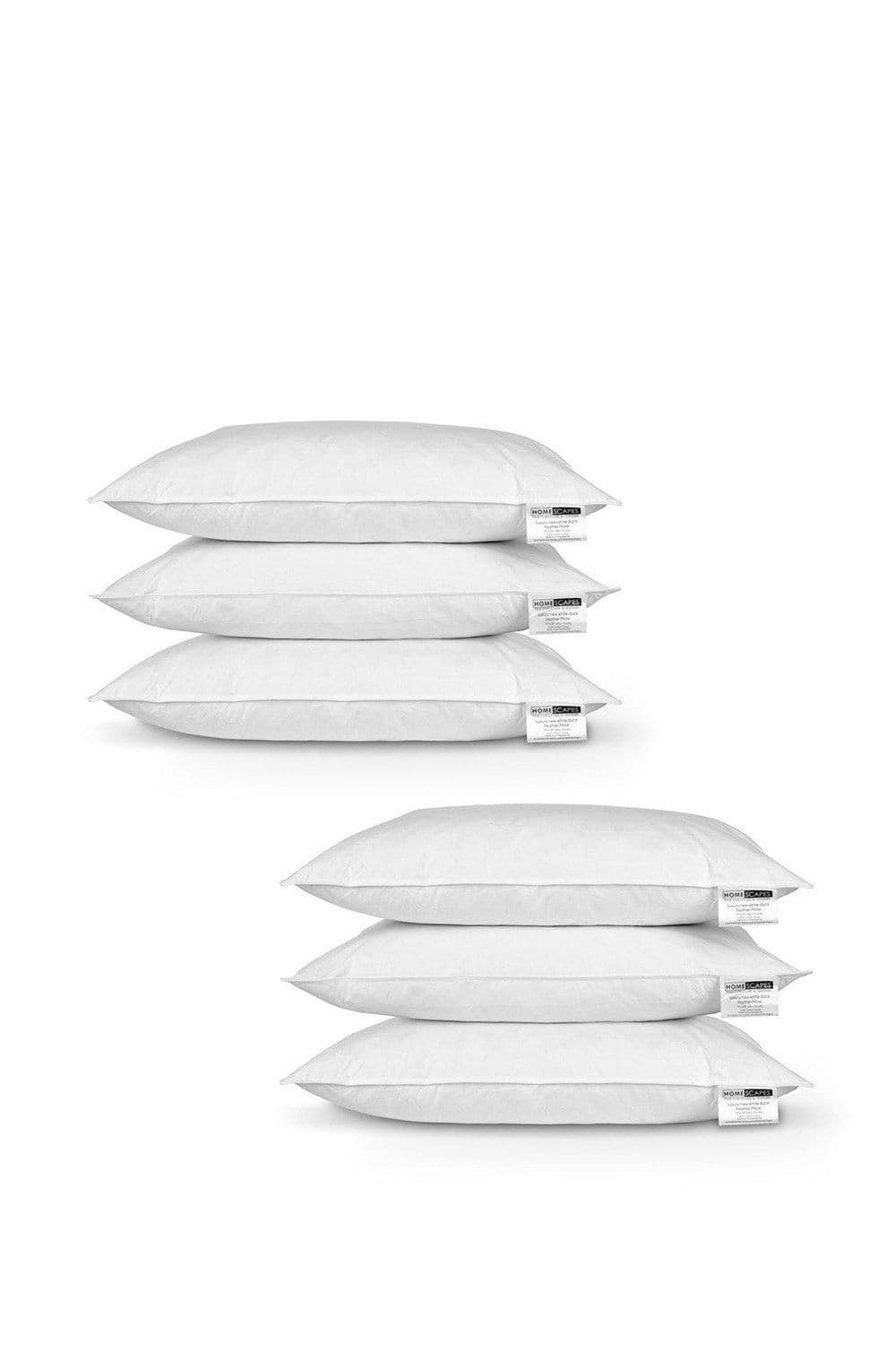 Duck Feather Pillow x 6