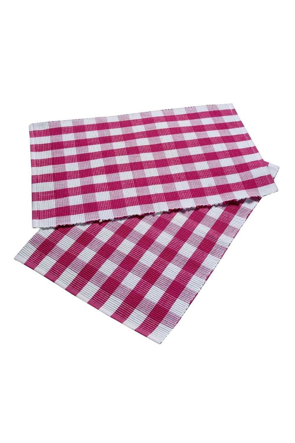 Block Check Cotton Gingham Placemats Set 2