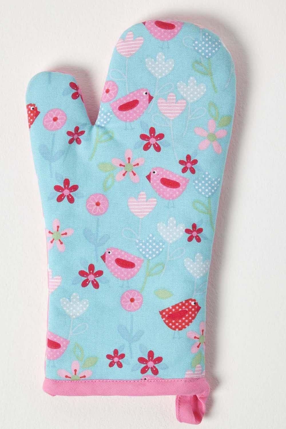 Birds Flowers Cotton Oven Glove