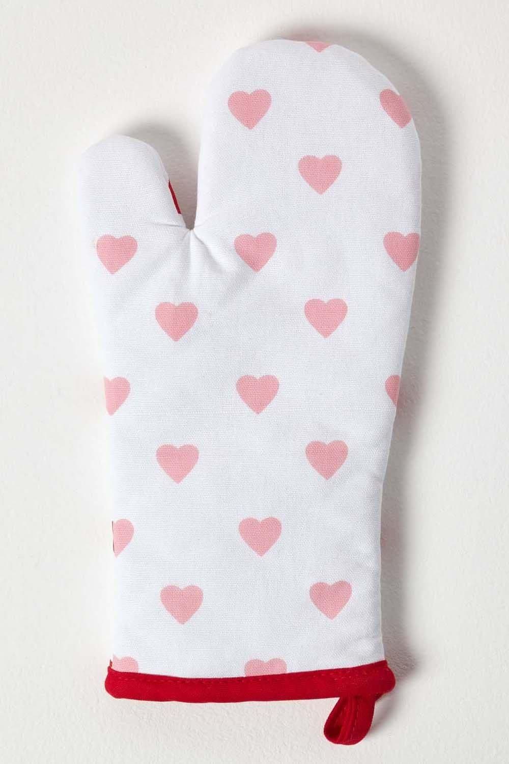 Hearts Cotton Oven Glove