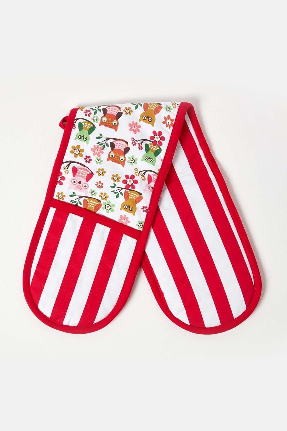 Owls Cotton Double Oven Glove