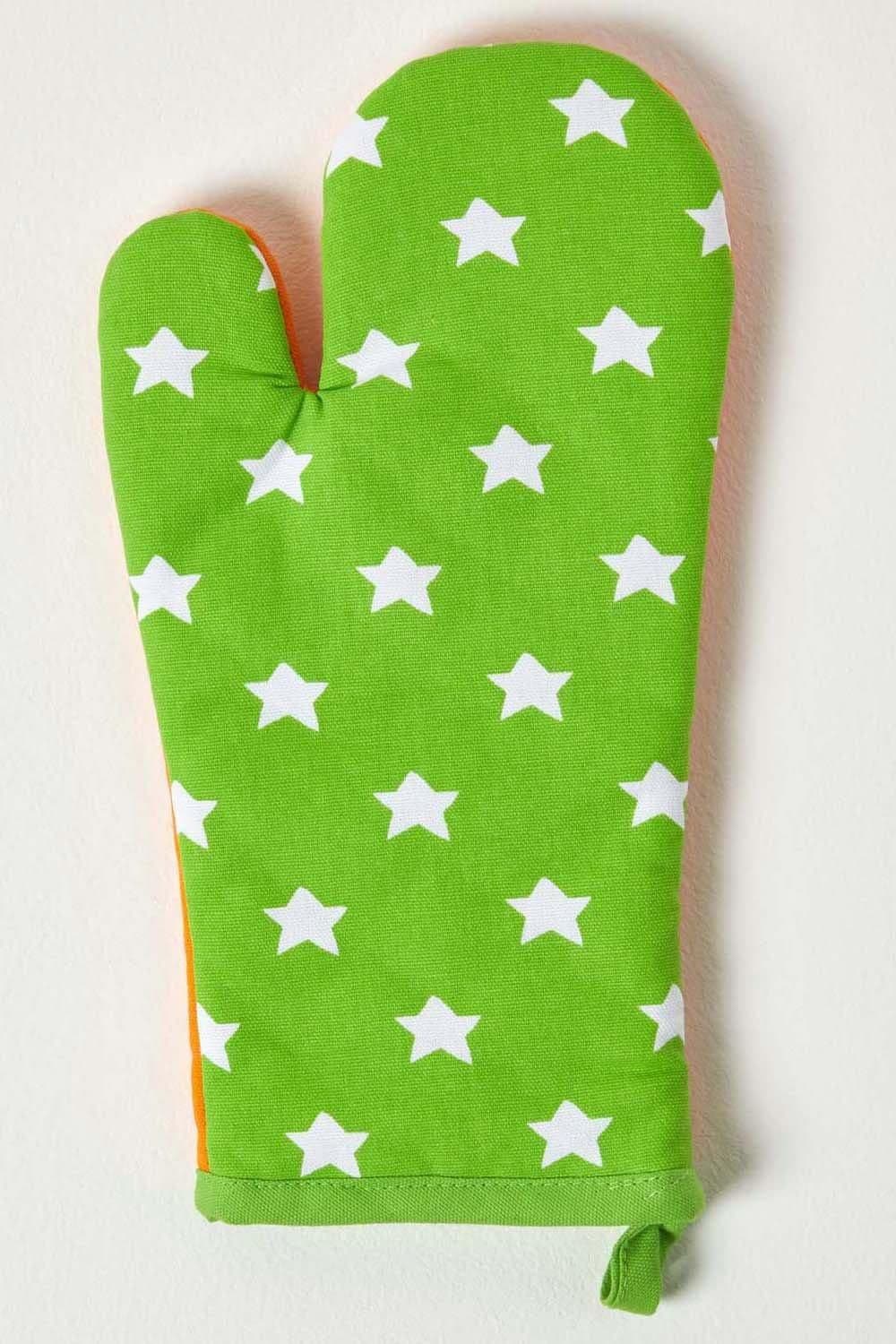 Orange Stars Cotton Oven Glove