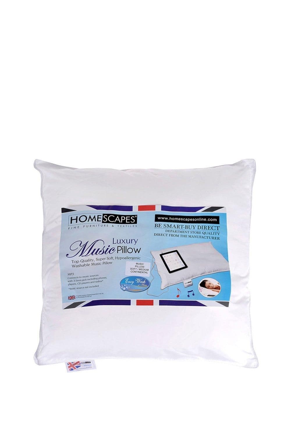 Super Microfibre Square Music Pillow Speaker