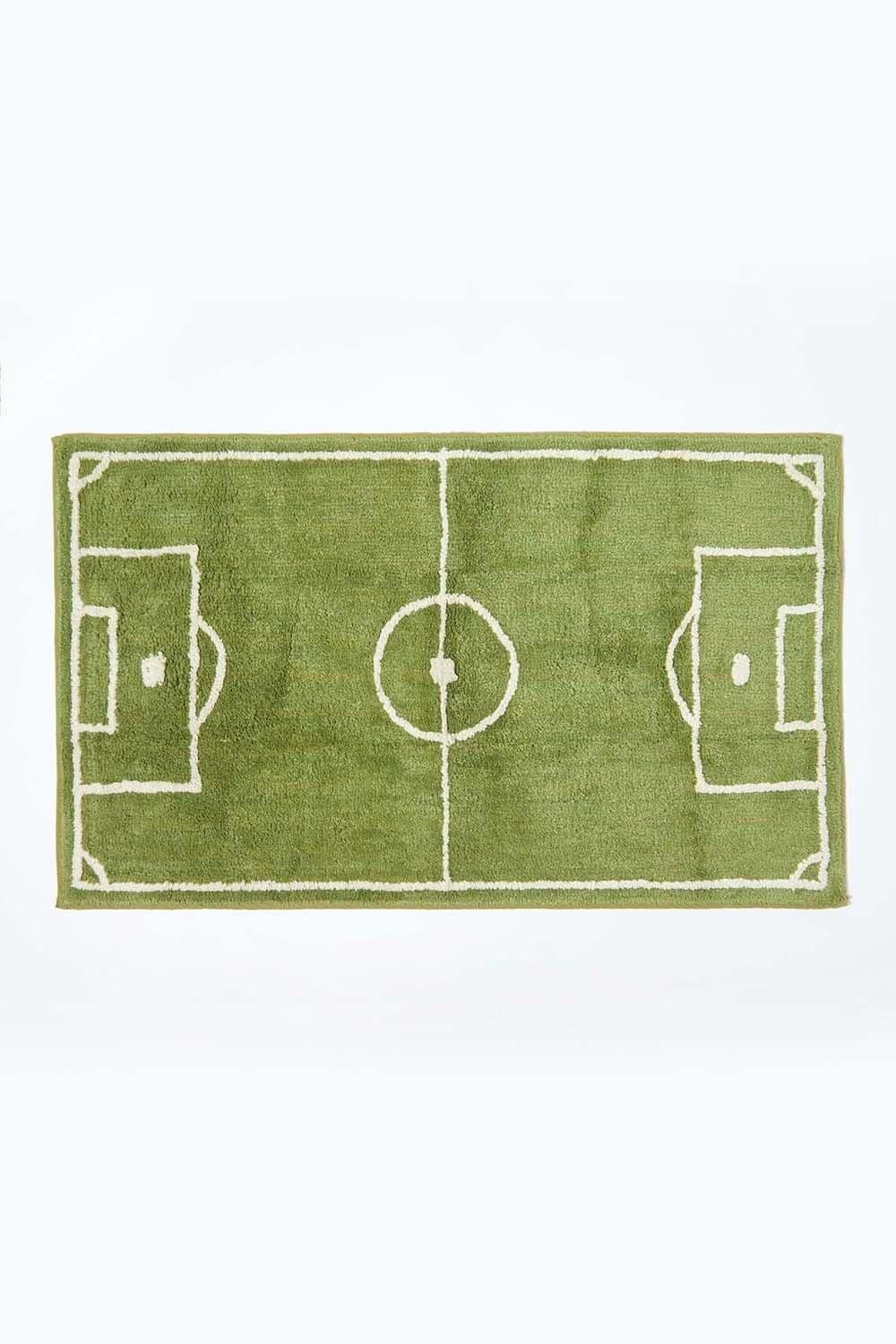 Cotton Tufted Washable Football Pitch Rug