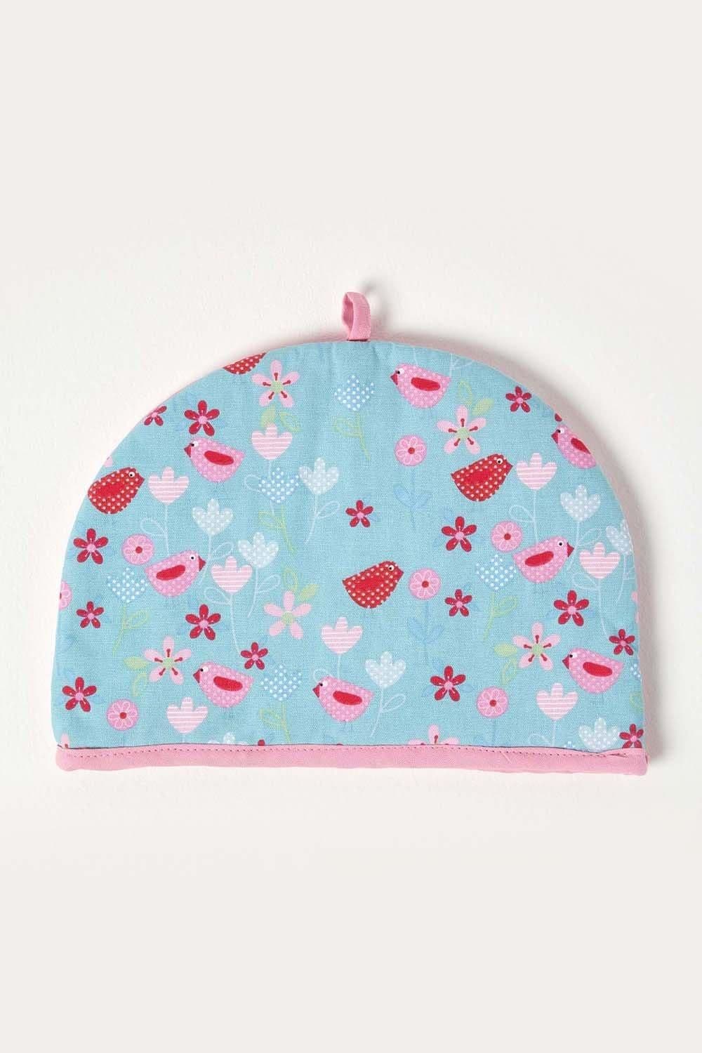 Tea Cosy Double Design Birds & Flowers Teapot Warmer