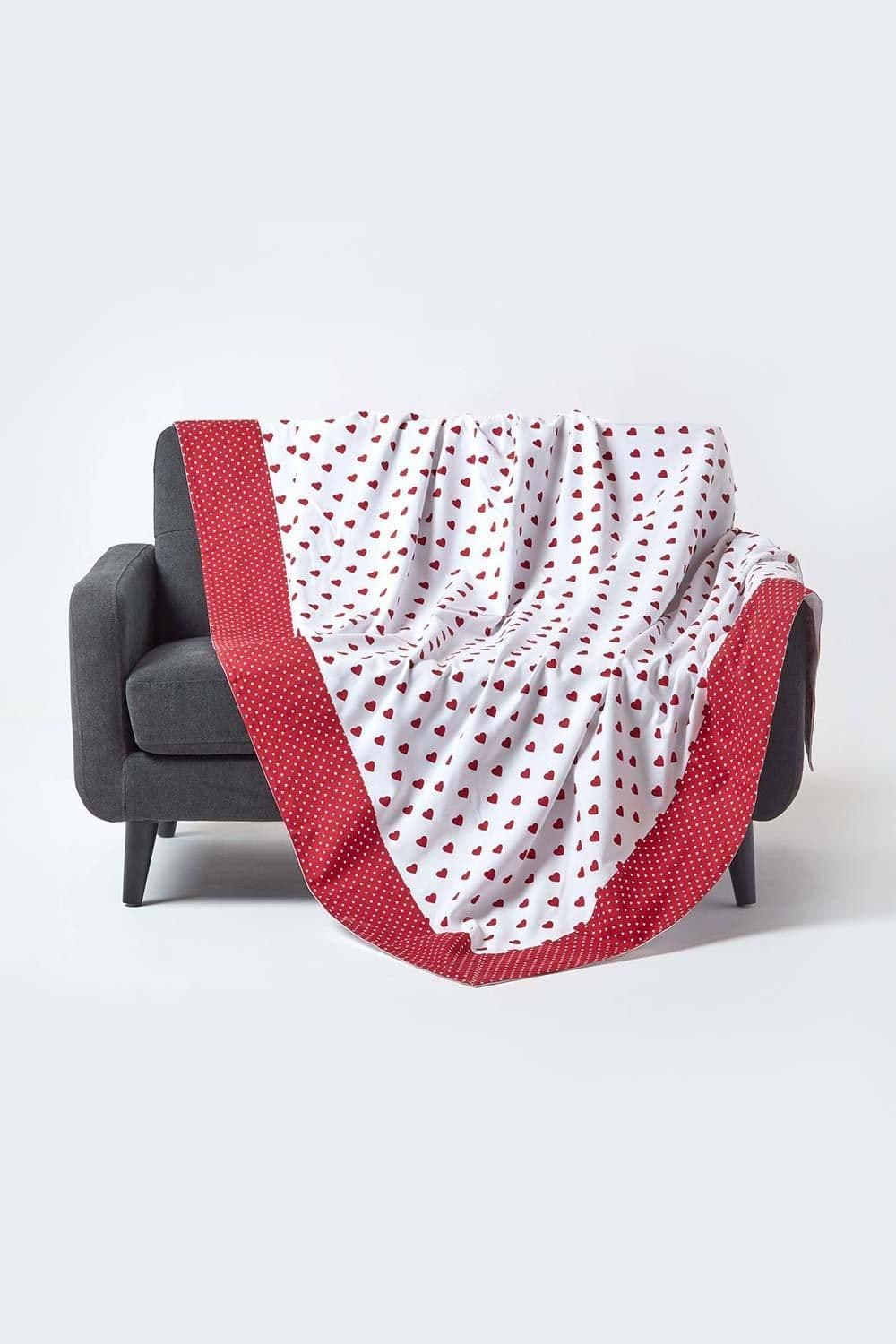 Cotton Heart Decorative Sofa Throw