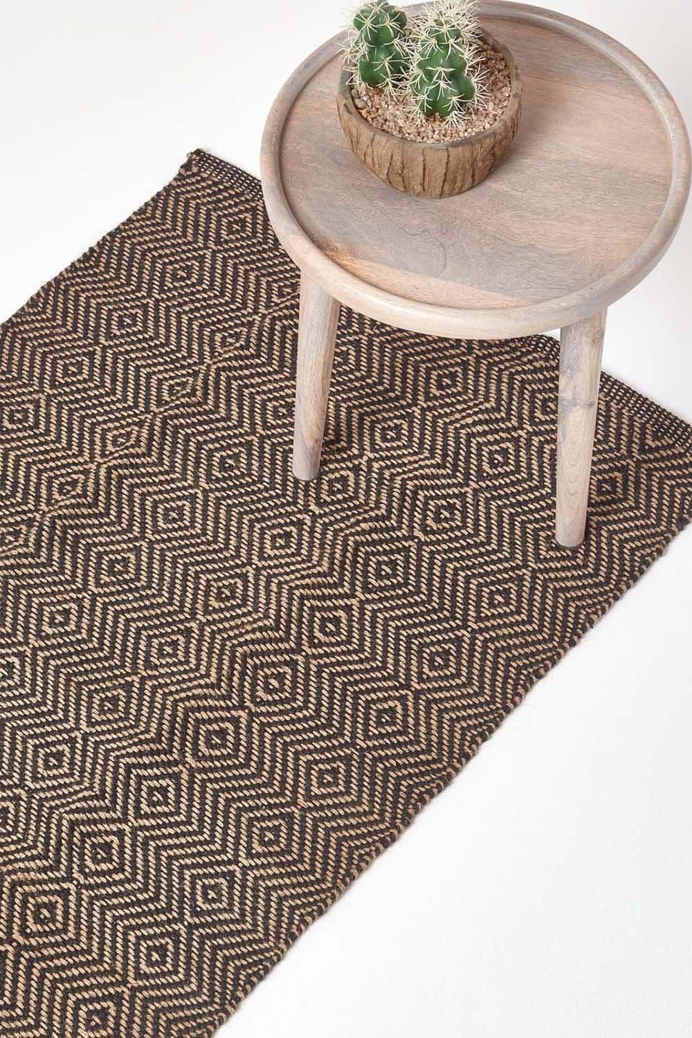 Geometric Jute Rug 66 x 200 cm