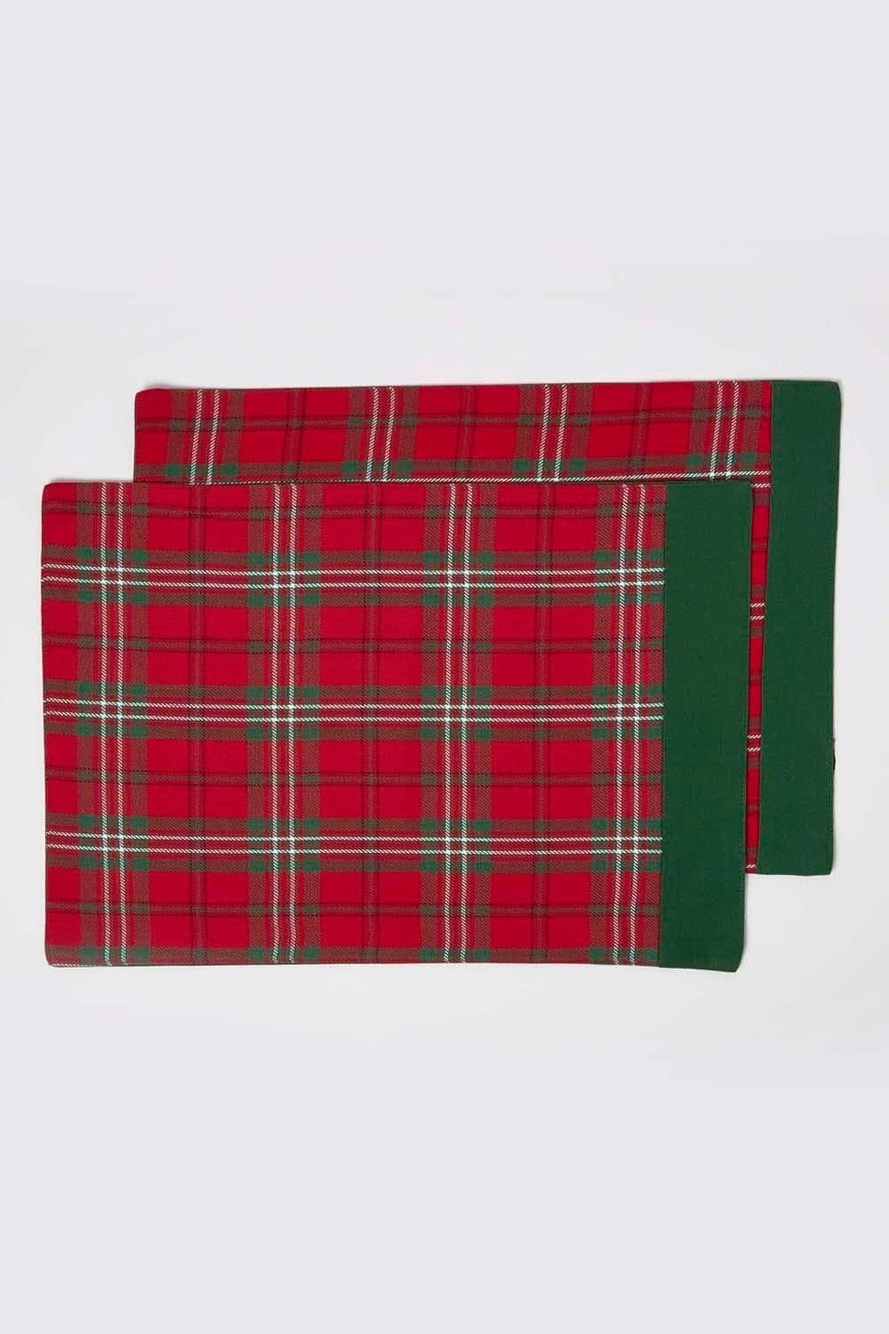 Cotton Christmas Prince Edward Tartan Pack 2 Placemats