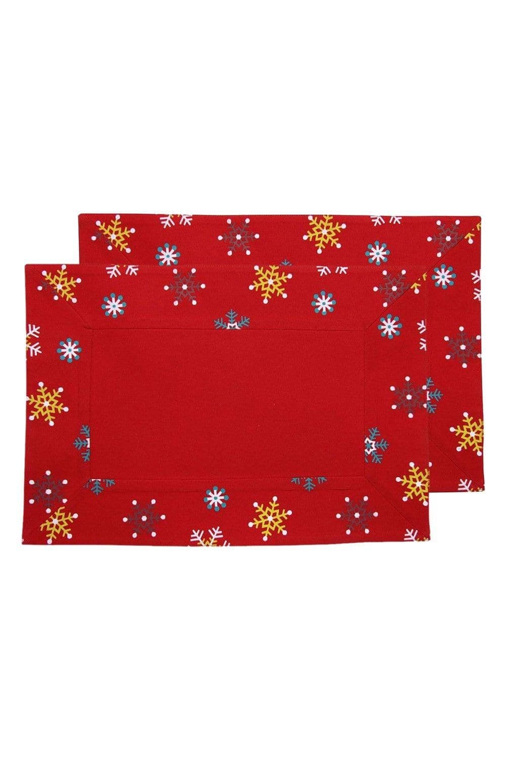 Cotton Christmas Snowflake Pack 2 Placemats