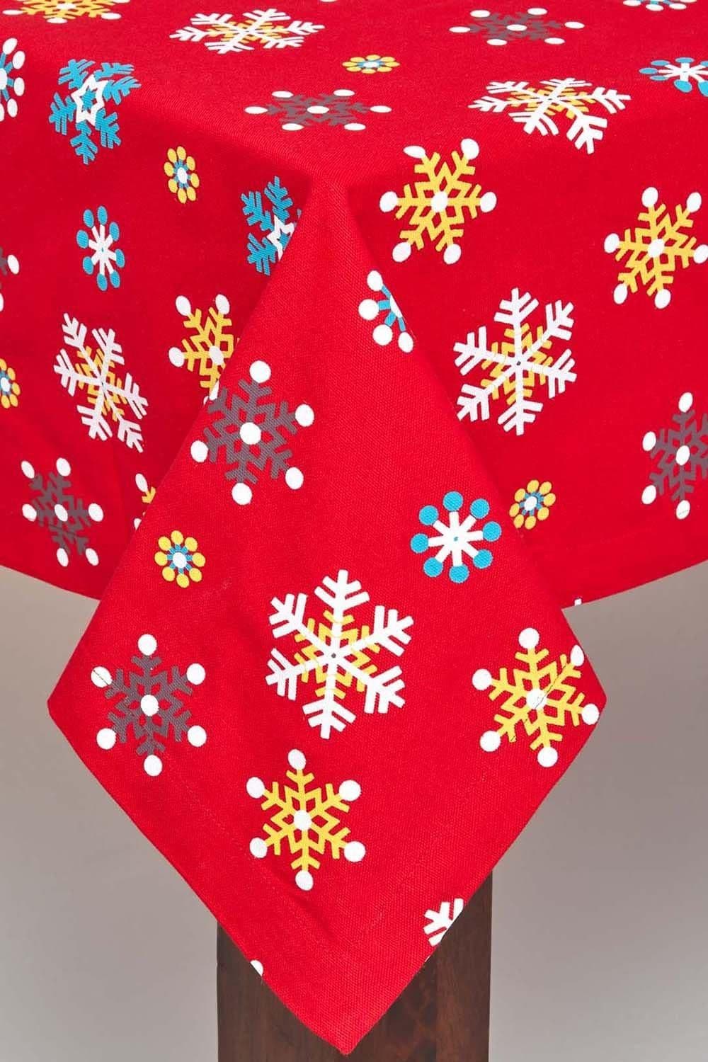 Snowflake Christmas Tablecloth 137cm x 178cm
