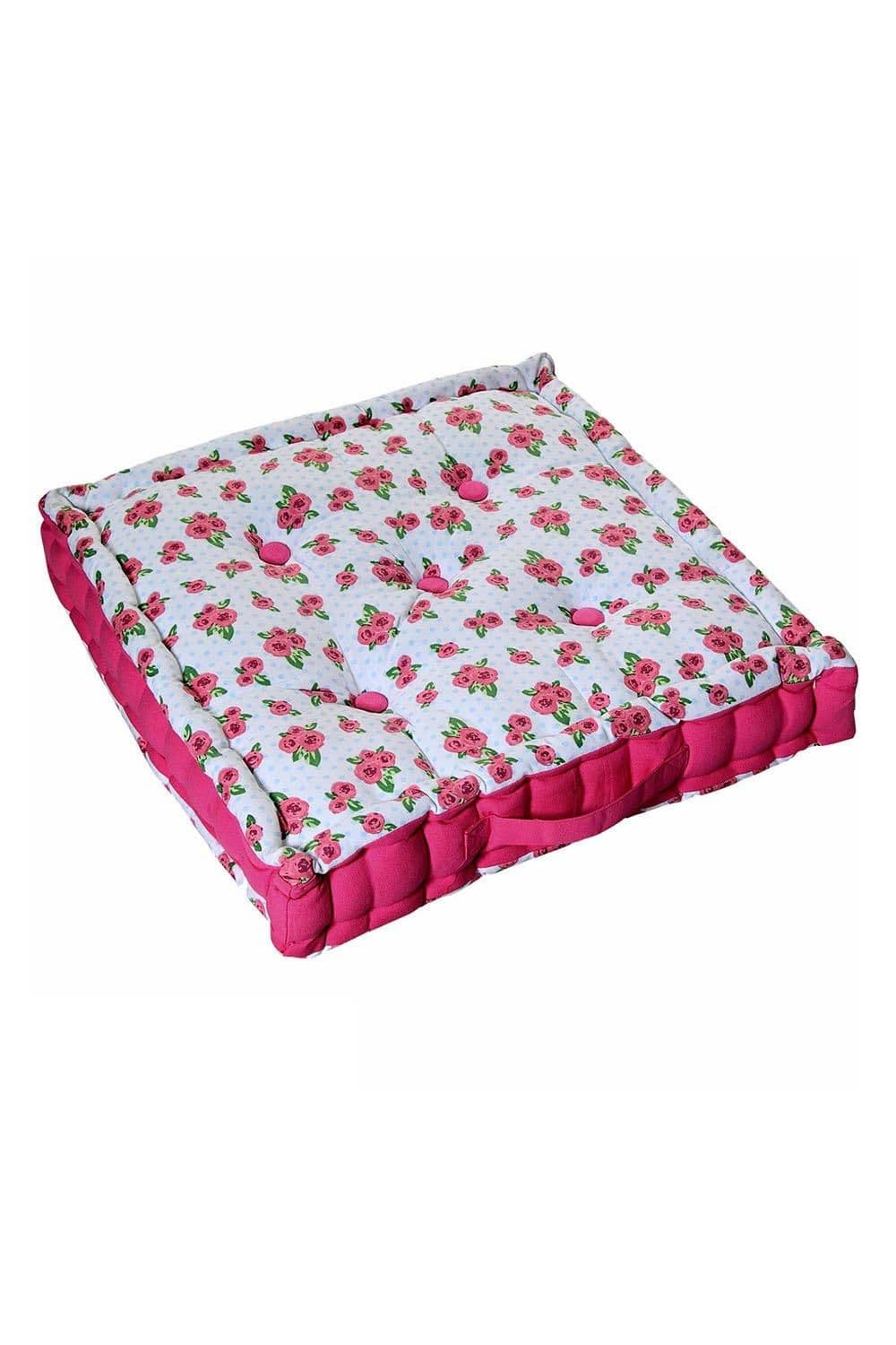 Roses Dots Cotton Floor Cushion