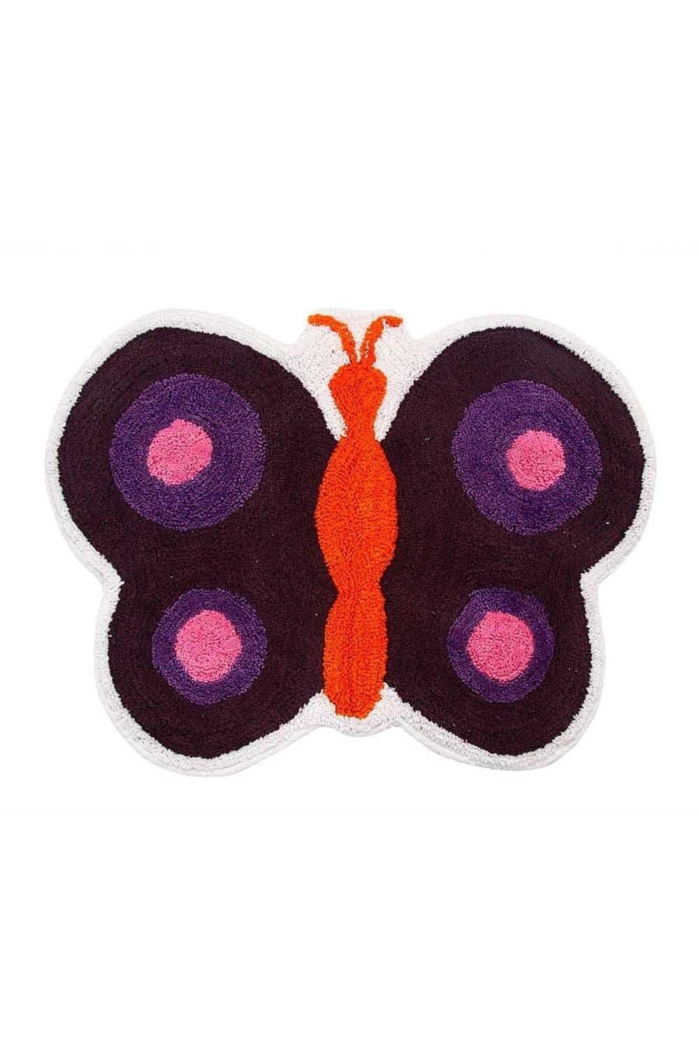 Cotton Tufted Washable Butterfly Rug