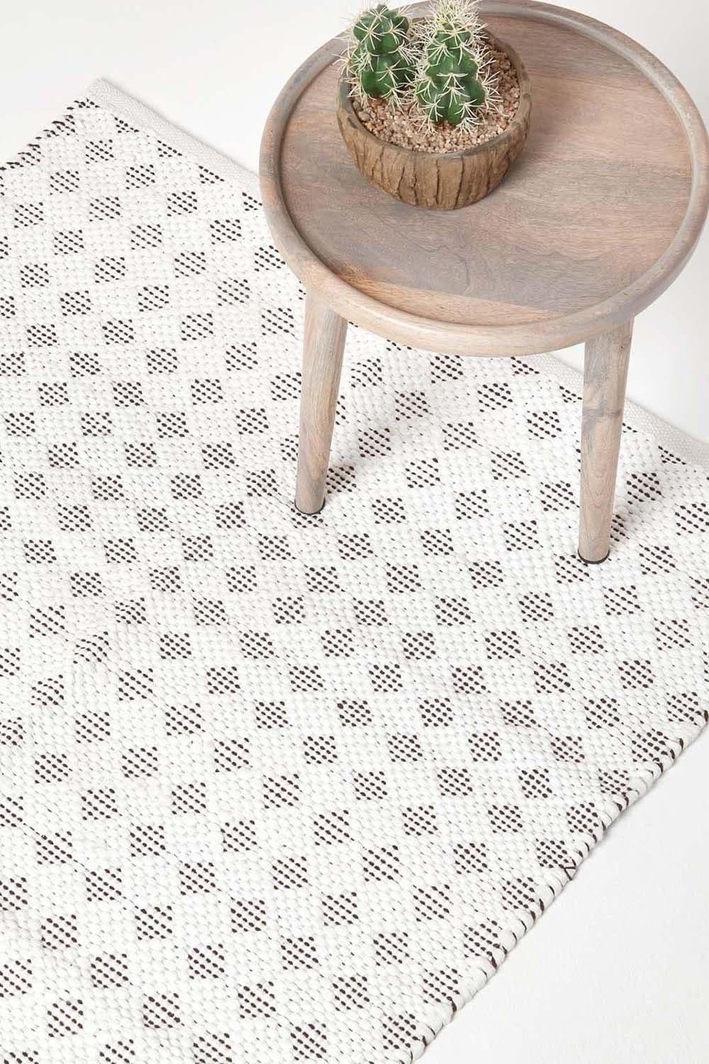 Geometric Diamond Chindi Rug