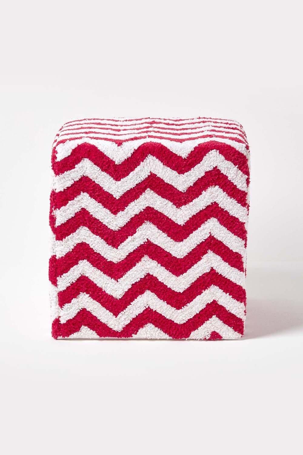 Cube Pouffe Tufted Cotton 36 x 36 x 38 cm